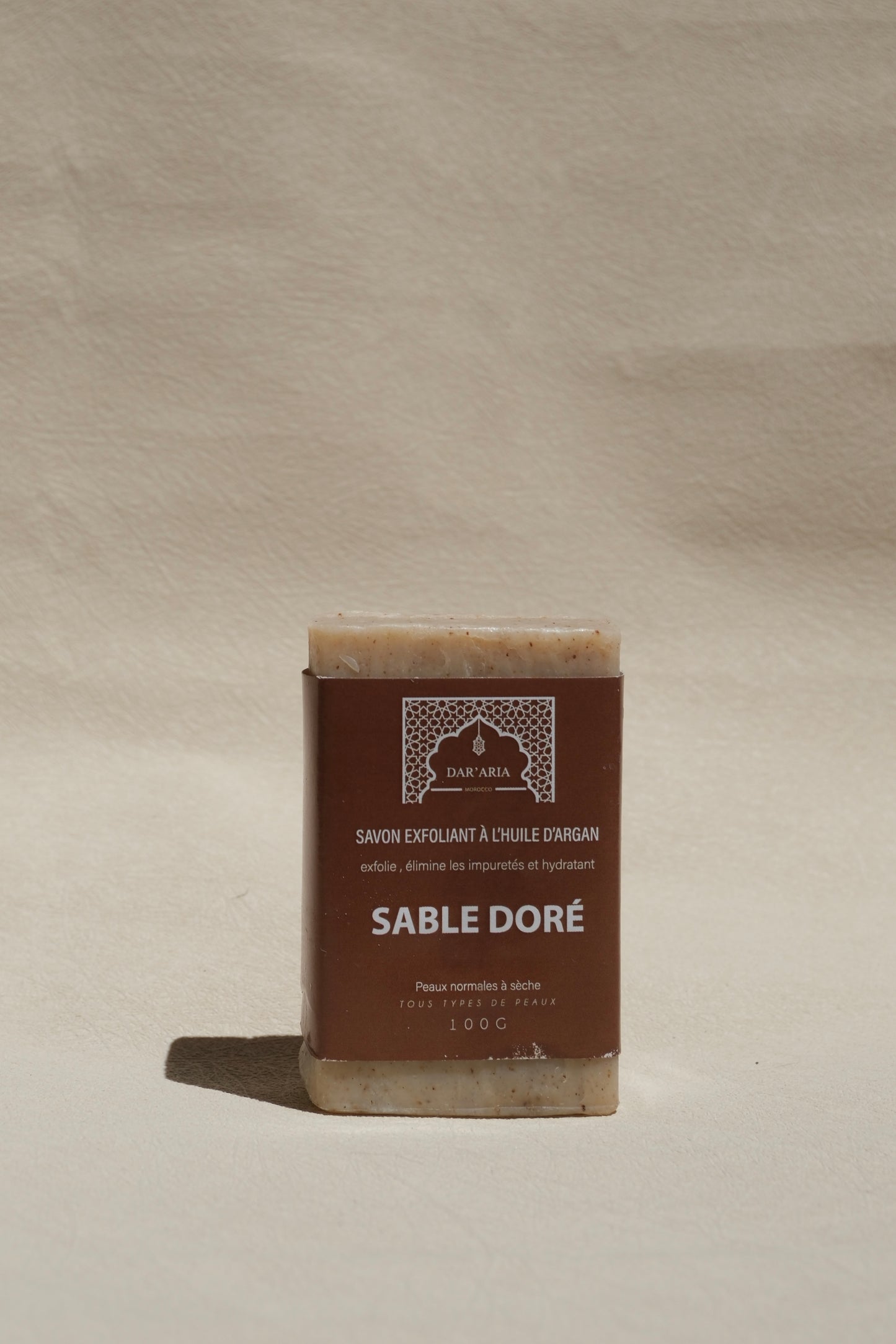Savon exfoliant à l'huile d'Argan - Sable doré
