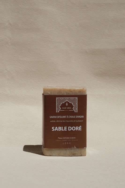Savon exfoliant à l'huile d'Argan - Sable doré