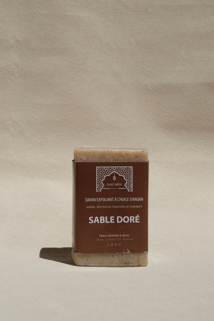 Savon exfoliant à l'huile d'Argan - Sable doré